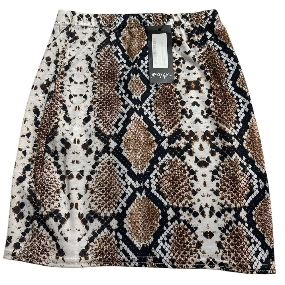Nasty Gal Hiss Is All You Need Snake Mini Skirt size 2 - NWT